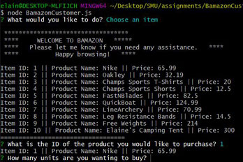 BamazonCustomer